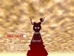  1girl engrish female ibuki_suika parody radiant_silvergun ranguage red_(artist) red_(red-sight) silhouette solo touhou xiga_(radiant_silvergun) 