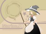  1girl blonde_hair broom character_name closed_eyes female hat kirisame_marisa red_(artist) red_(red-sight) short_hair solo touhou witch_hat 