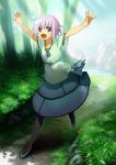  flat_chest happy houru nature pantyhose purple_hair violet_eyes 