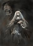  00s 1girl bad_id breasts highres monochrome redjuice rozen_maiden small_breasts solo suigintou 