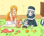  baby blonde_hair blue_hair fairy_tail family female juvia_loxar lucy_heartfilia male mother_and_daughter mother_and_son pink_hair 