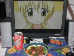  2d_dating food hidamari_sketch highres lonely meal miyako photo 