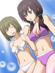  2girls awa bikini keiko keiko_(minami-ke) lowres minami-ke multiple_girls no_glasses riko swimsuit 