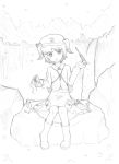  1girl female kawashiro_nitori key monochrome screw screwdriver sketch smile solo torque touhou wrench 