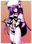  1girl book breasts female kiku_hitomoji long_hair patchouli_knowledge solo tora_tooru toru_tooru touhou very_long_hair 