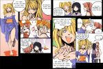  1boy 2girls anger_vein archvermin blonde_hair blood blush breasts bruise cleavage closed_eyes comic english genderswap genderswap_(mtf) hair_flip hand_on_another&#039;s_shoulder hand_to_own_mouth haruno_sakura hyuuga_hinata injury large_breasts left-to-right_manga multiple_girls naruko naruto nosebleed off_shoulder pink_hair pointing profile punching short_twintails truth twintails uzumaki_naruto 