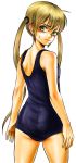  blonde_hair blush green_eyes hayate_no_gotoku! highres one-piece_swimsuit sanzen&#039;in_nagi school_swimsuit swimsuit twintails 