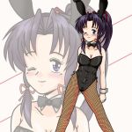  00s 1girl animal_ears bunnysuit fishnet_pantyhose fishnets haruka_(sister_princess) one_eye_closed pantyhose rabbit_ears sister_princess solo wink zoom_layer zoro_(artist) zoro_(razon_de_vida) 