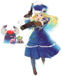  atlus blonde_hair blue_eyes gloves gun gunner handgun hat nagasawa_shin pistol sekaiju_no_meikyuu skirt weapon 