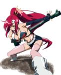  1girl bikini bikini_top breasts gun large_breasts ponytail redhead rifle sniper_rifle solo swimsuit tengen_toppa_gurren_lagann thigh-highs weapon yoko_littner yuukami_(wittsu) 