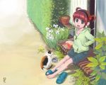 barefoot cat highres original sasaki_toshiyuki single_shoe 