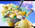  green_eyes green_hair gundam kuon_itsuki long_hair mecha_musume the_o zeta_gundam 