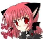  angry animal_ears blush cat_ears gothic lowres nekoneko ponytail redhead ribbon 