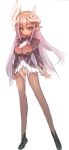  1girl bad_id blade_(galaxist) breasts cleavage long_image original panties pointy_ears solo tall_image thigh-highs underwear 