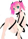  barefoot feet flat_chest kobayakawa_yutaka kusaka_souji lucky_star naked_ribbon nude pink_hair ribbon 