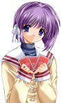  1girl card clannad fujibayashi_ryou holding holding_card nishimata_aoi school_uniform serafuku solo 