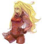  00s 1girl abs adette_kistler blonde_hair goggles kima long_hair muscle overman_king_gainer solo 