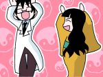  animated animated_gif aogaeru caramelldansen itoshiki_mikoto itoshiki_rin sayonara_zetsubou_sensei 