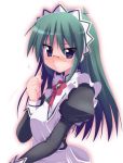  blue_eyes blush glasses green_hair hayate_no_gotoku! hoppege kijima_saki long_hair maid 