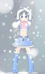  ikeda_jun_(mizutamari) midriff original scarf snow 