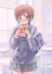  blush cellphone coat original phone short_hair valentine 