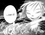  comic kimi_no_kakera kuro monochrome shiro_(kimi_no_kakera) smile sword takahashi_shin weapon 