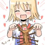 alice_margatroid blonde_hair bohemian_archive_in_japanese_red female lowres parody short_hair touhou translated valentine voodoo voodoo_doll waraningyou 