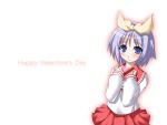  1girl chu happy_valentine hiiragi_tsukasa lucky_star school_uniform serafuku solo valentine 