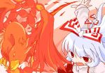  bird female fujiwara_no_mokou lowres oekaki phoenix red_eyes shaomin touhou 