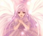  feathers purple_hair red_eyes tears wings yukise_miyu 