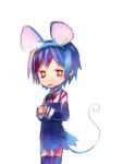  animal_ears bow dress mouse_ears short_hair tail thigh-highs tsuchiya_akira yellow_eyes 