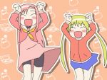  animated animated_gif caramelldansen dancing hayate_no_gotoku! katsura_hinagiku kisairo_kaede lowres parody popotan sanzen&#039;in_nagi 