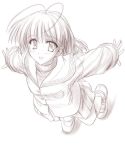  antenna_hair clannad furukawa_nagisa monochrome school_uniform serafuku sketch tenmaso 