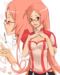  dragonaut glasses long_hair mochiya pink_hair toa 