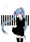  1girl blue_hair hatsune_miku itou_nanami solo thigh-highs twintails vocaloid 