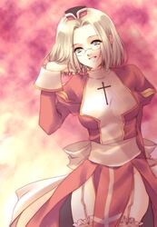  acolyte blonde_hair cross glasses green_eyes high_priest kokono_coco ragnarok_online 