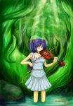  clannad closed_eyes dress ichinose_kotomi instrument violin 