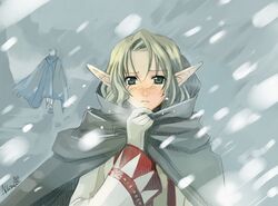  1boy 1girl elf elvaan final_fantasy final_fantasy_xi outdoors pointy_ears snow tears white_mage 