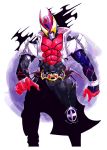  1boy armor bat belt chains horns kamen_rider kamen_rider_kiba kamen_rider_kiva male_focus mask nabeshiki_(rakuneko_yashiki) solo 