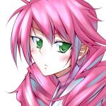  blush close-up feldt_grace green_eyes gundam gundam_00 ihara_natsume pink_hair 