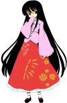 black_hair female houraisan_kaguya long_hair long_skirt michii_yuuki skirt touhou very_long_hair