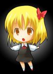  1girl blonde_hair chibi female lowres michii_yuuki outstretched_arms red_eyes rumia solo spread_arms the_embodiment_of_scarlet_devil touhou youkai 