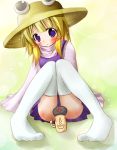  1girl censored character_censor female hat moriya_suwako novelty_censor scarlet_(studioscr) solo thigh-highs touhou yagokoro 