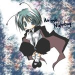  1girl antennae cape female green_eyes green_hair lowres solo touhou wriggle_nightbug 