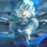  1girl bow cirno fang fangs female smile solo the_embodiment_of_scarlet_devil touhou wings 