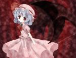  1girl blue_hair female hat omiso omiso_(omiso) red_eyes remilia_scarlet solo touhou wings 