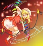  1girl bloomers bow_(weapon) female flandre_scarlet magic_circle michii_yuuki octagram solo touhou underwear weapon wings 