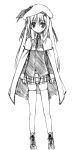  bad_id beret buttons cape hat highres large_buttons little_busters!! miyane_aki_(radical_dash) monochrome noumi_kudryavka plaid plaid_skirt sketch skirt thigh-highs zettai_ryouiki 