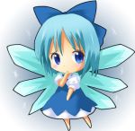 1girl bow chibi cirno female lowres michii_yuuki solo the_embodiment_of_scarlet_devil touhou wings 
