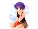  00s 1girl basketball blue_hair gokajo_satsuki gokajou_satsuki happy_lesson sasaki_mutsumi solo 